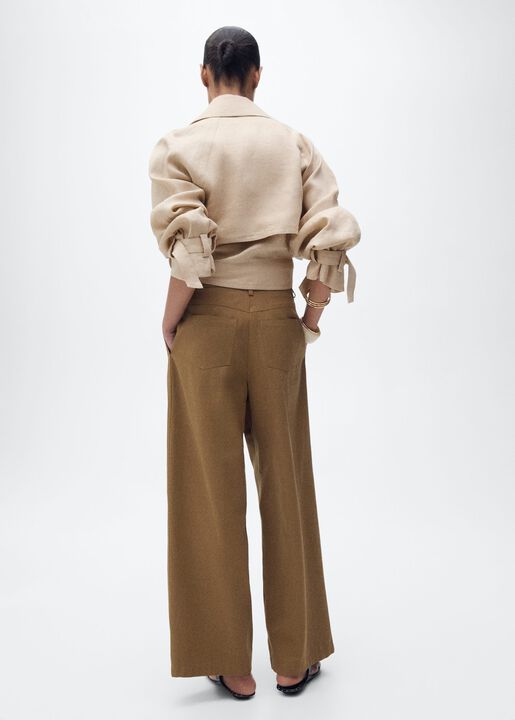Belted linen jacket