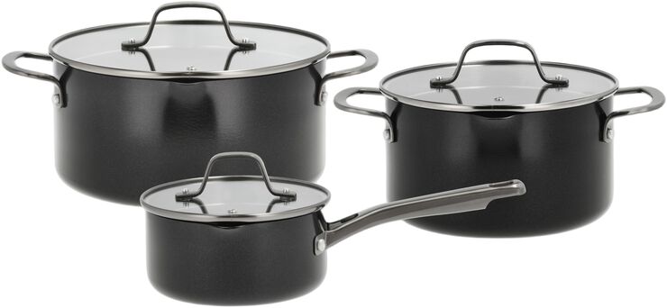 Grytset m lock Blavet 6 delar Aluminium/keramisk beläggning