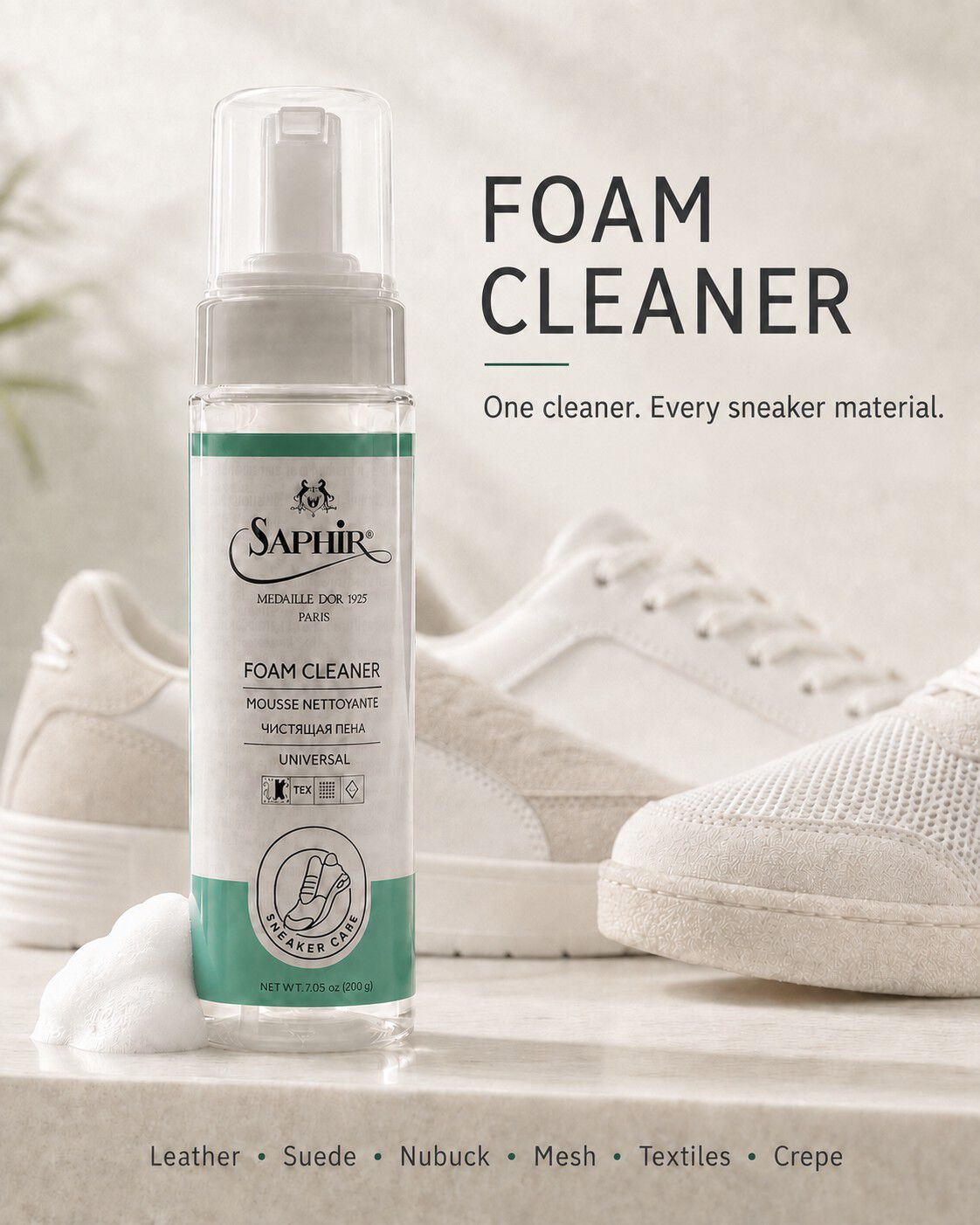 Saphir M&eacute;daille d'Or Foam Cleaner