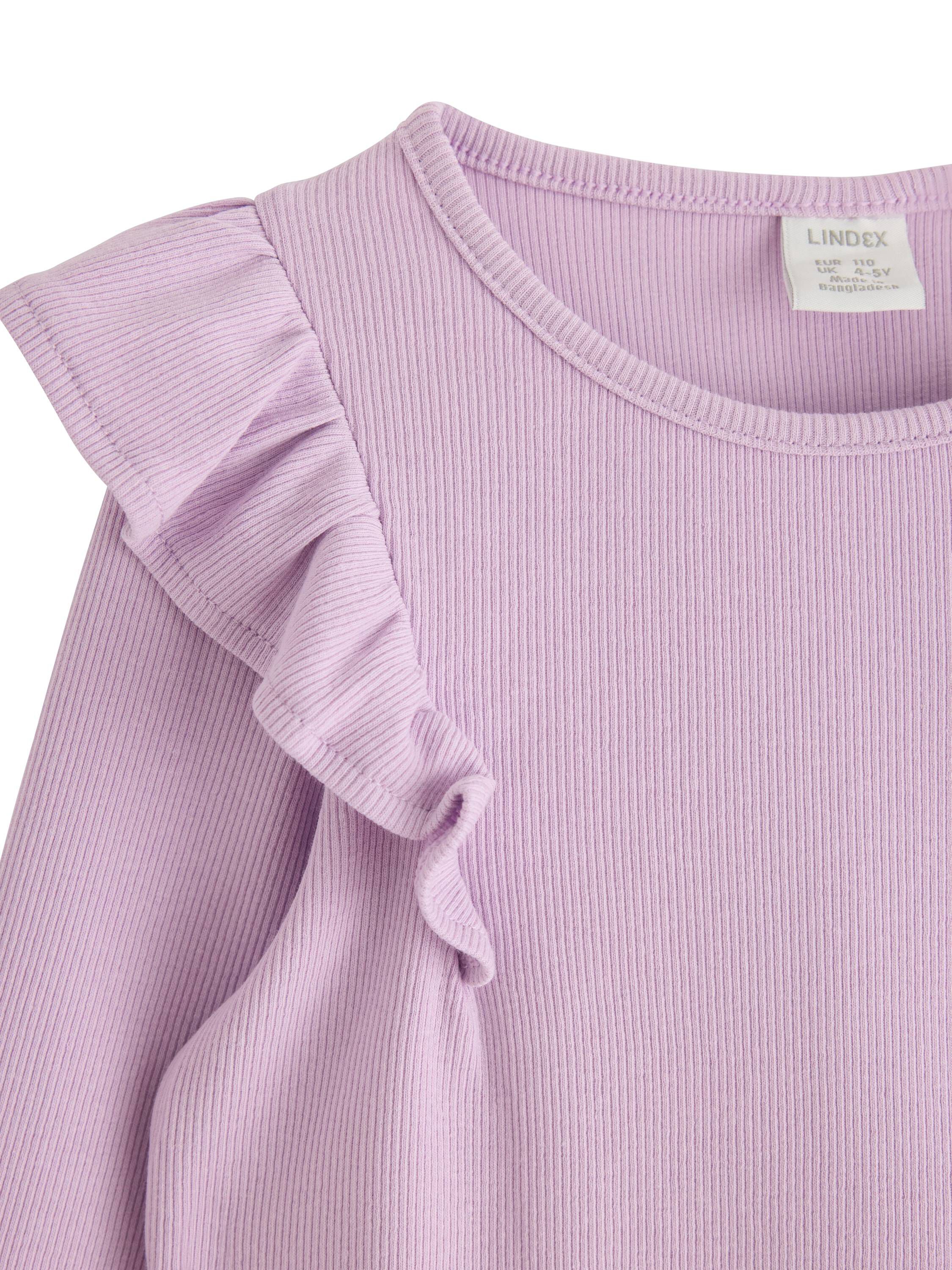 Long-sleeved top in ribbed cotton j