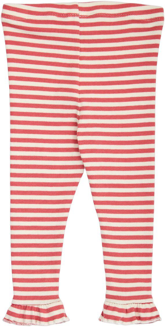 Rib stripe frill leggings baby