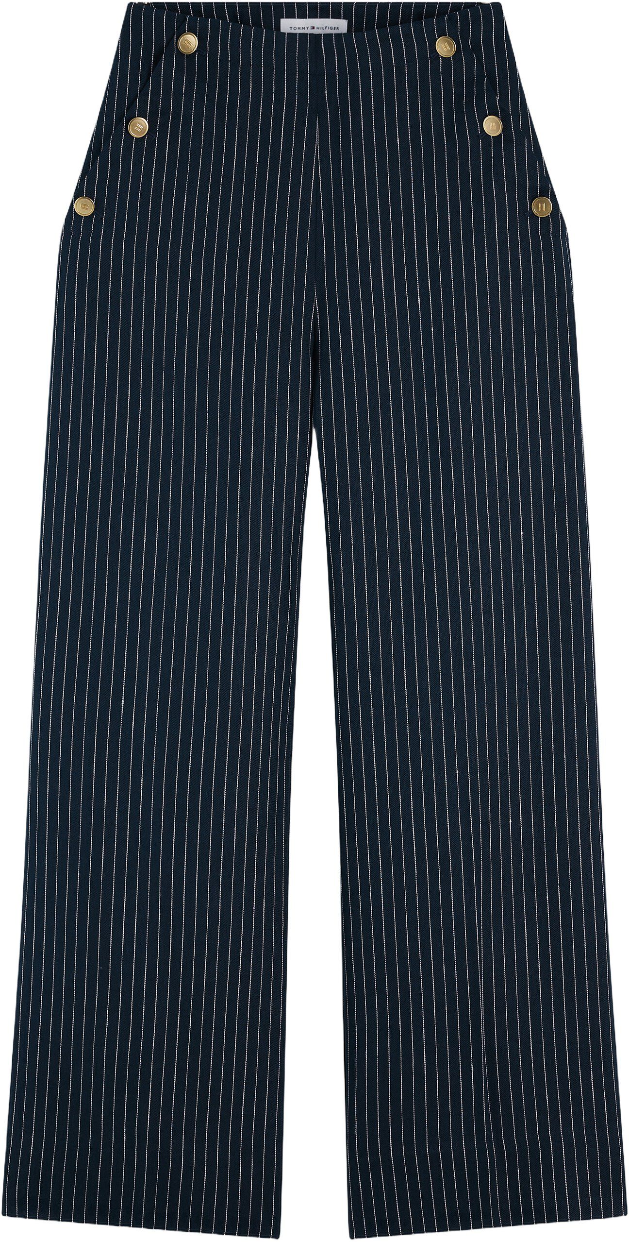 LINEN NAUTICAL STRIPE GB WIDELEG