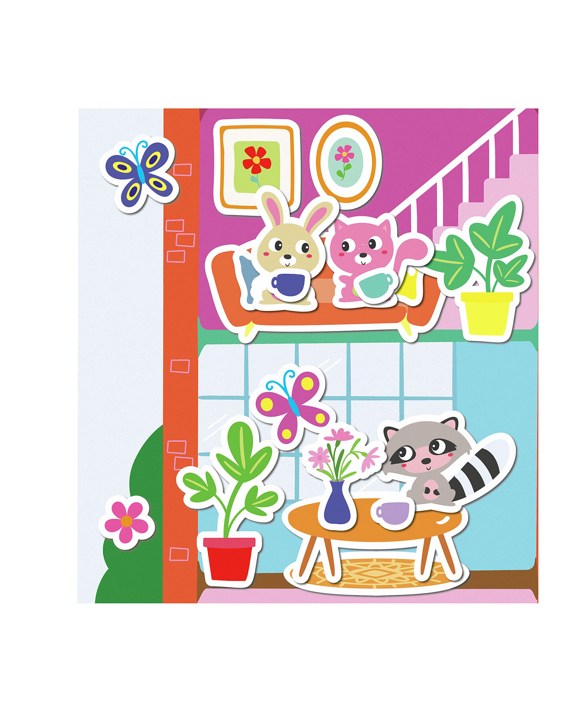 SES Creative - Min f&oslash;rste - Plakat med klisterm&aelig;rker - Hus