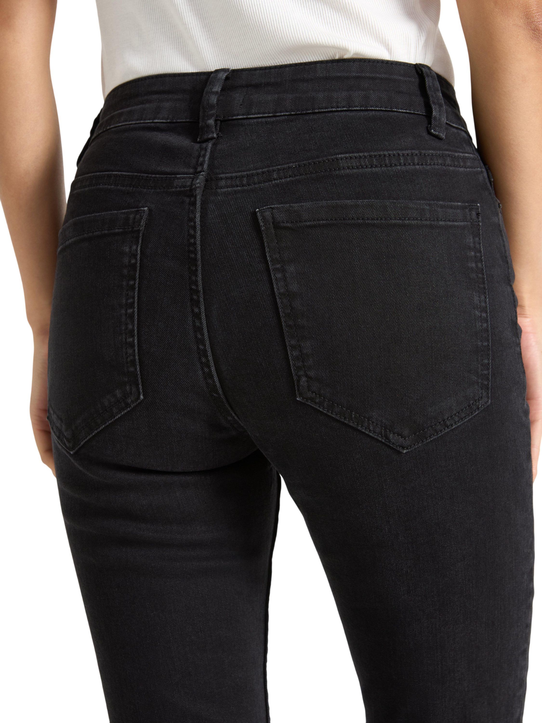 Midtaljede jeans i bomuldsdenim med