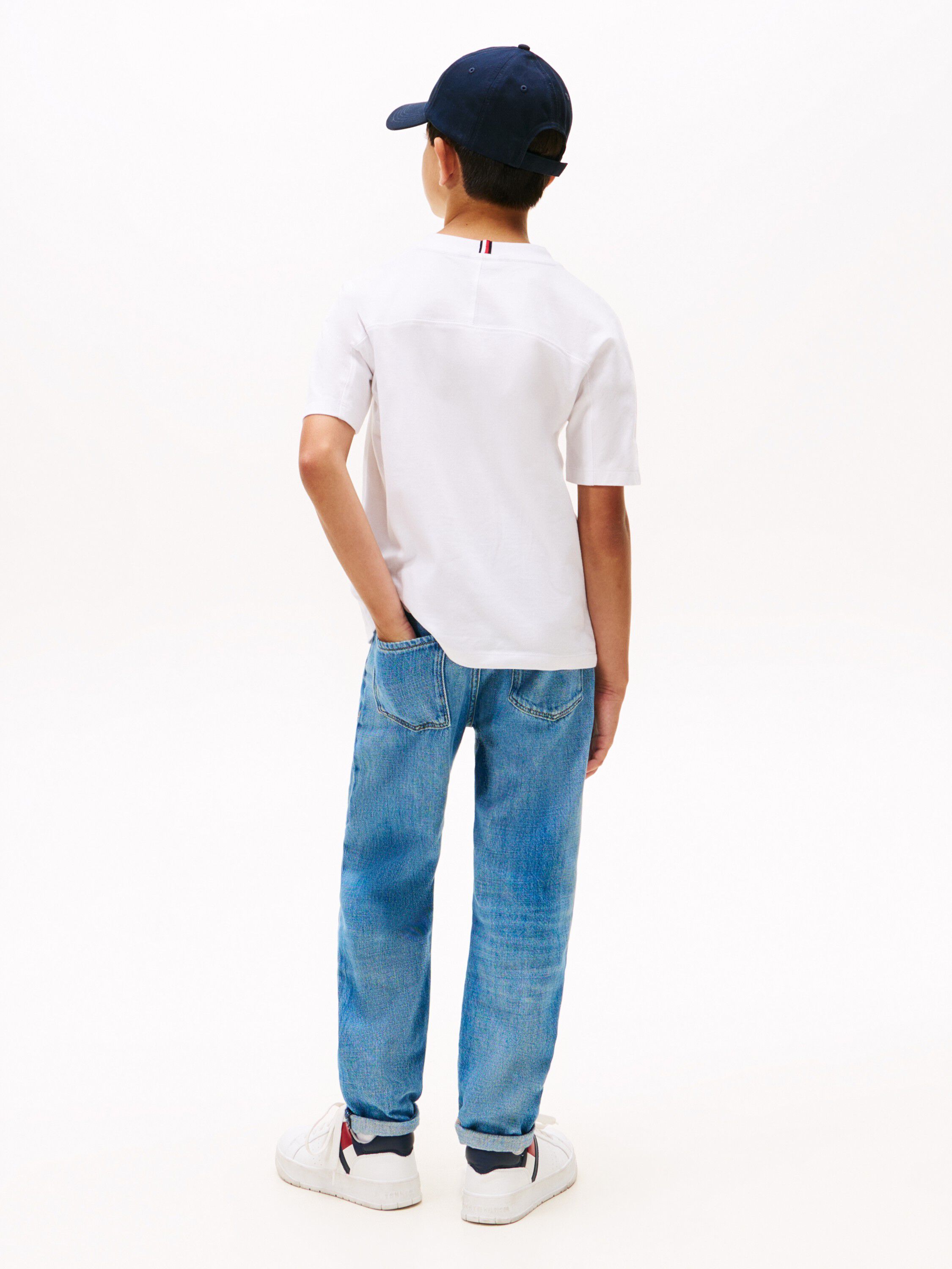 VARSITY RAISED PRINT TEE SS