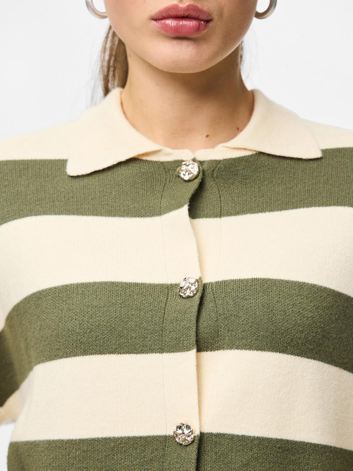 PCJASSY LS POLO KNIT CARDIGAN D2D