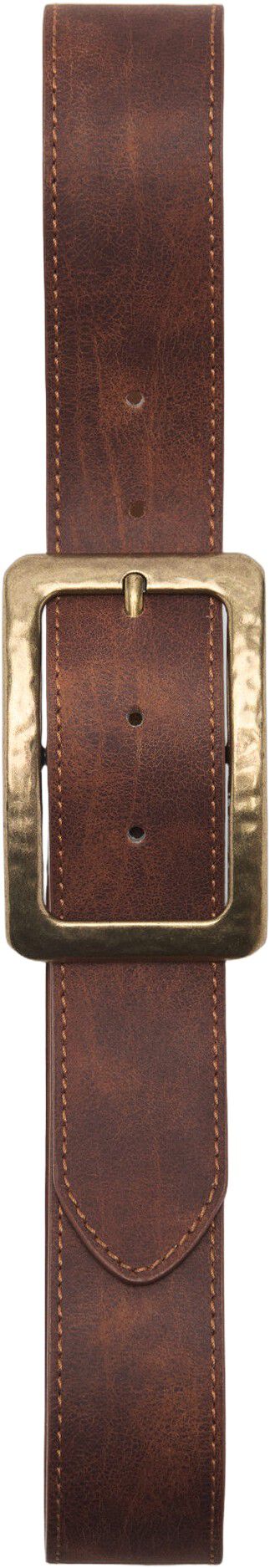 Textured square buckle belt