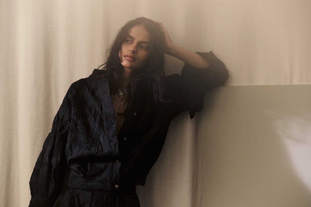 Clipped jacquard shirt jacket - Can