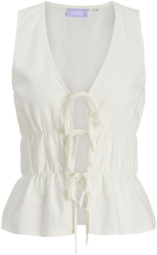 JXALMIRA LINEN BLEND TIE SL TOP WVN