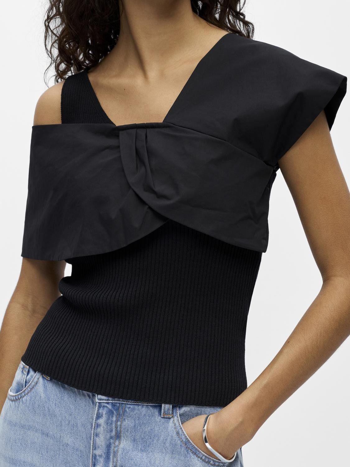 OBJBETZY S/S RE KNIT TOP 145