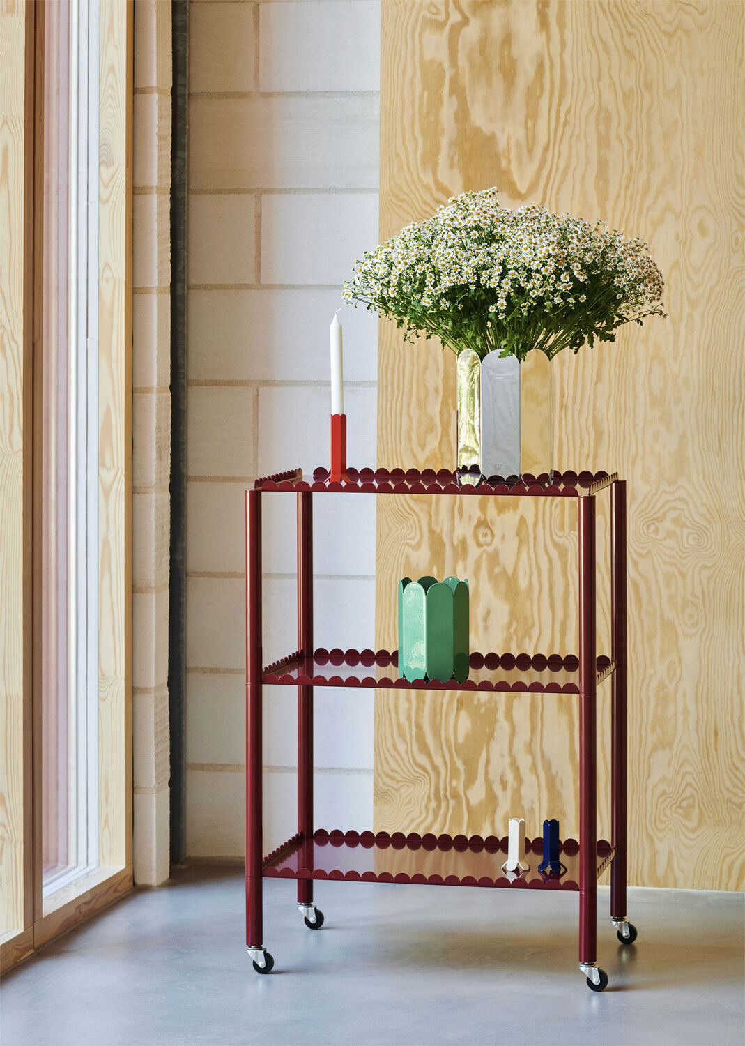 Arcs Vase-Small-Green