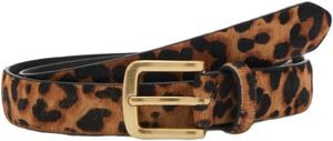 Leopard leather belt