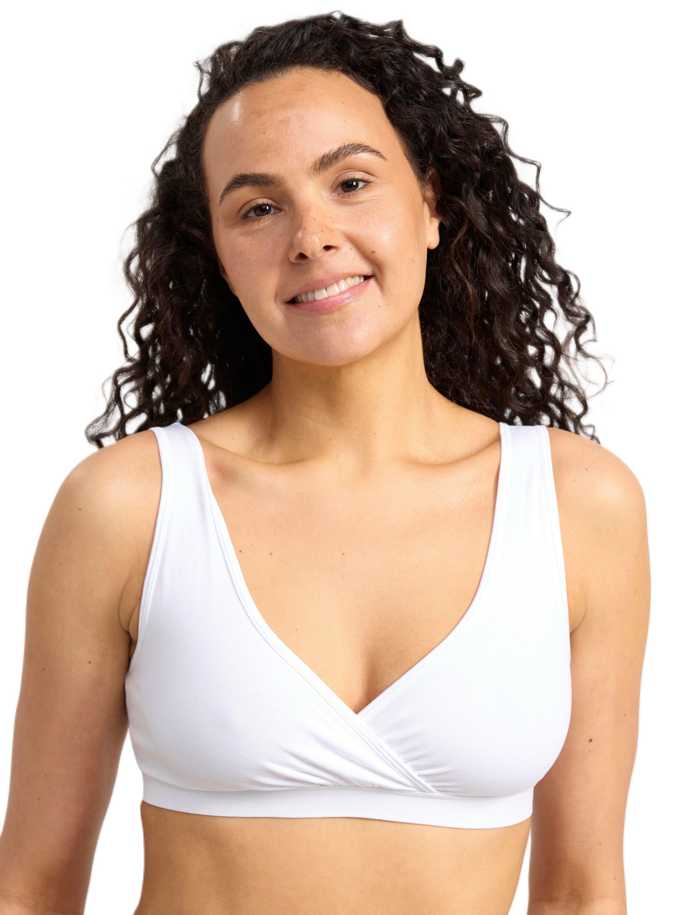 Soft nursing bra in cotton blend wi