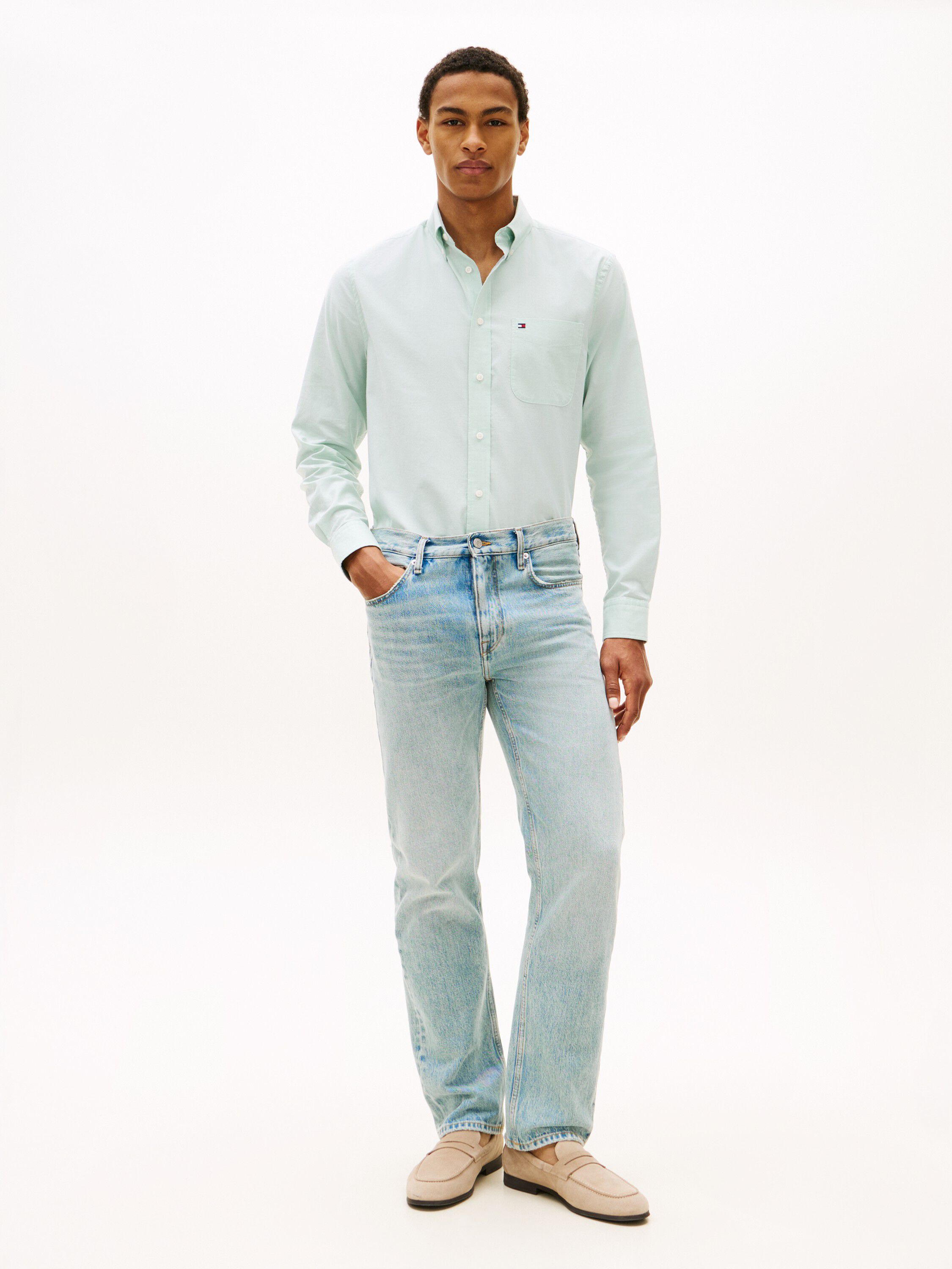 Regular Fit Button-Down Lightweight Oxford Shirt