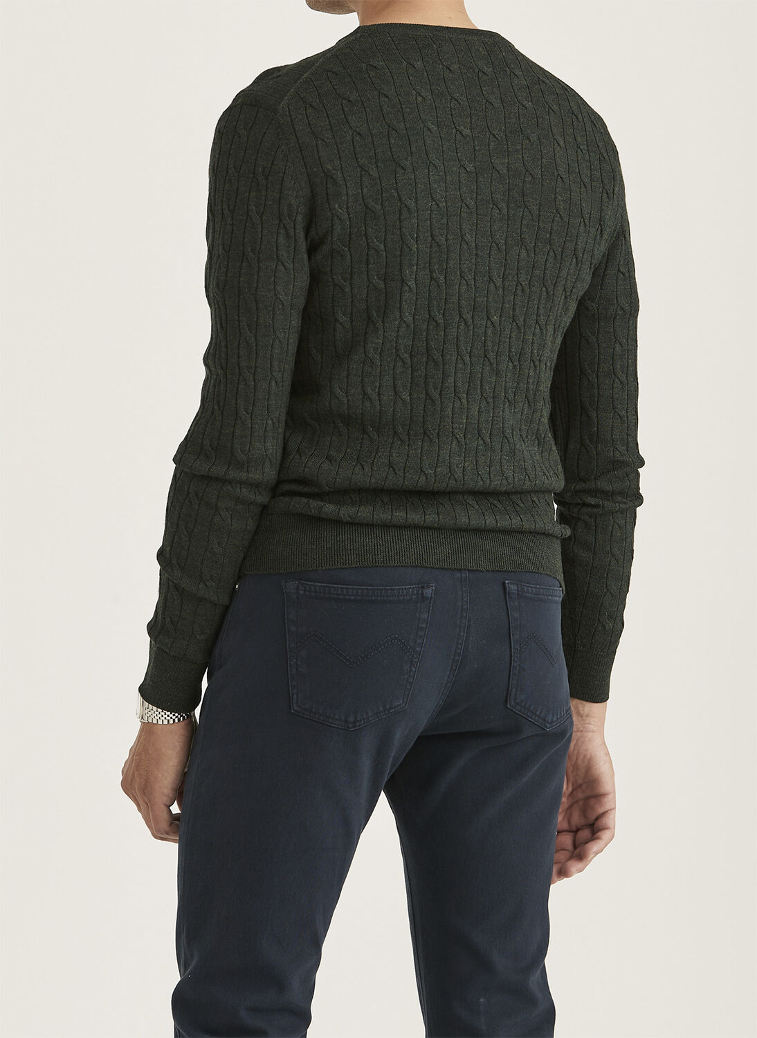 Merino Cable Oneck / 56 Blue / S