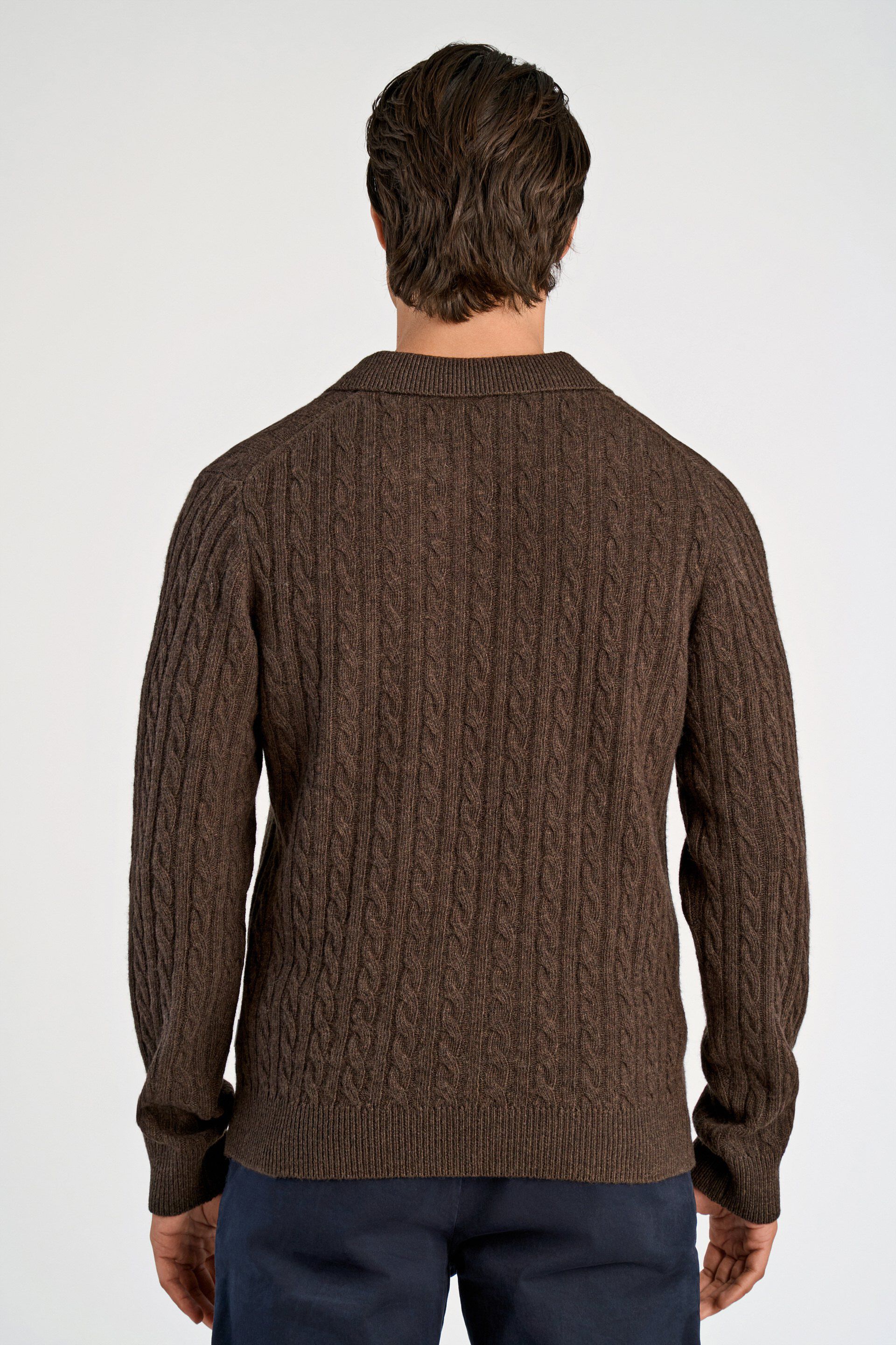 Lambswool half zip knit