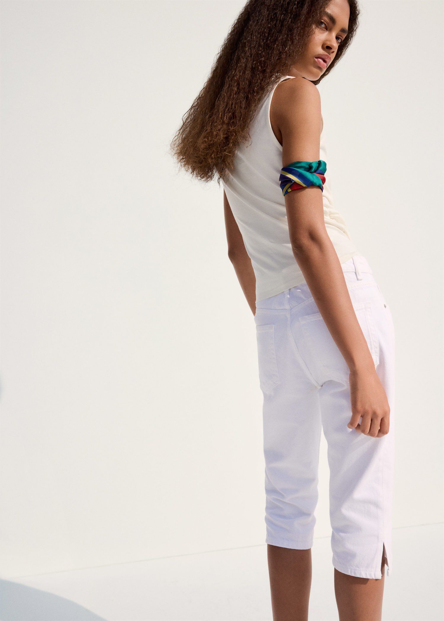 Draped cotton top