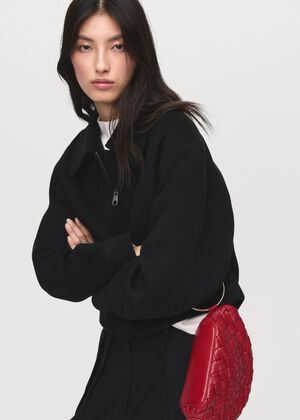 Wool bomber jacket