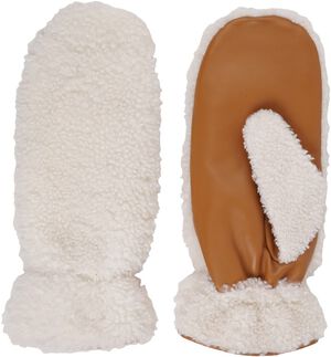 SIENA - SHEARLING/ LEATHER PALM MITTENS W/ FLEECE LINING