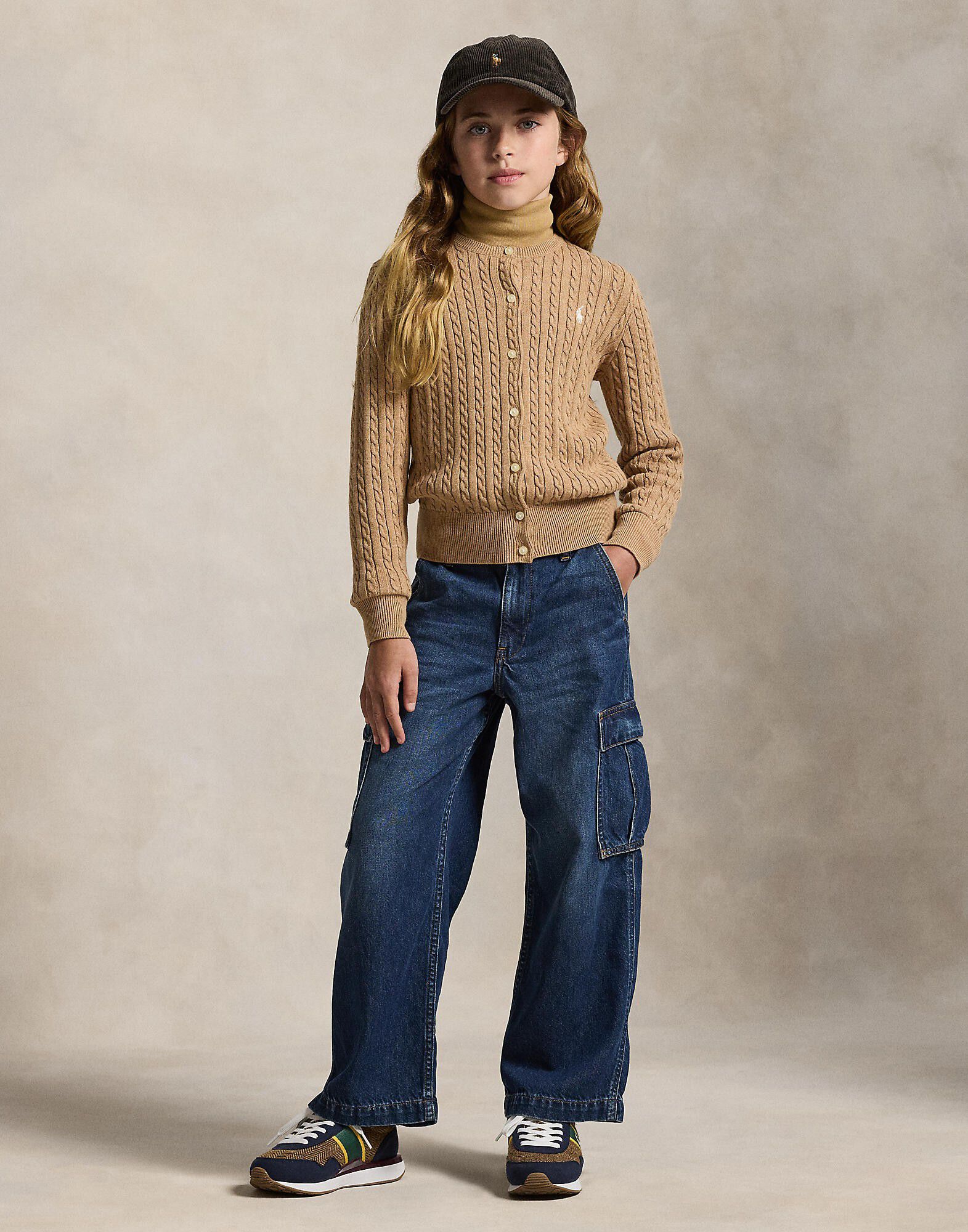 Mini-Cable Cotton Cardigan