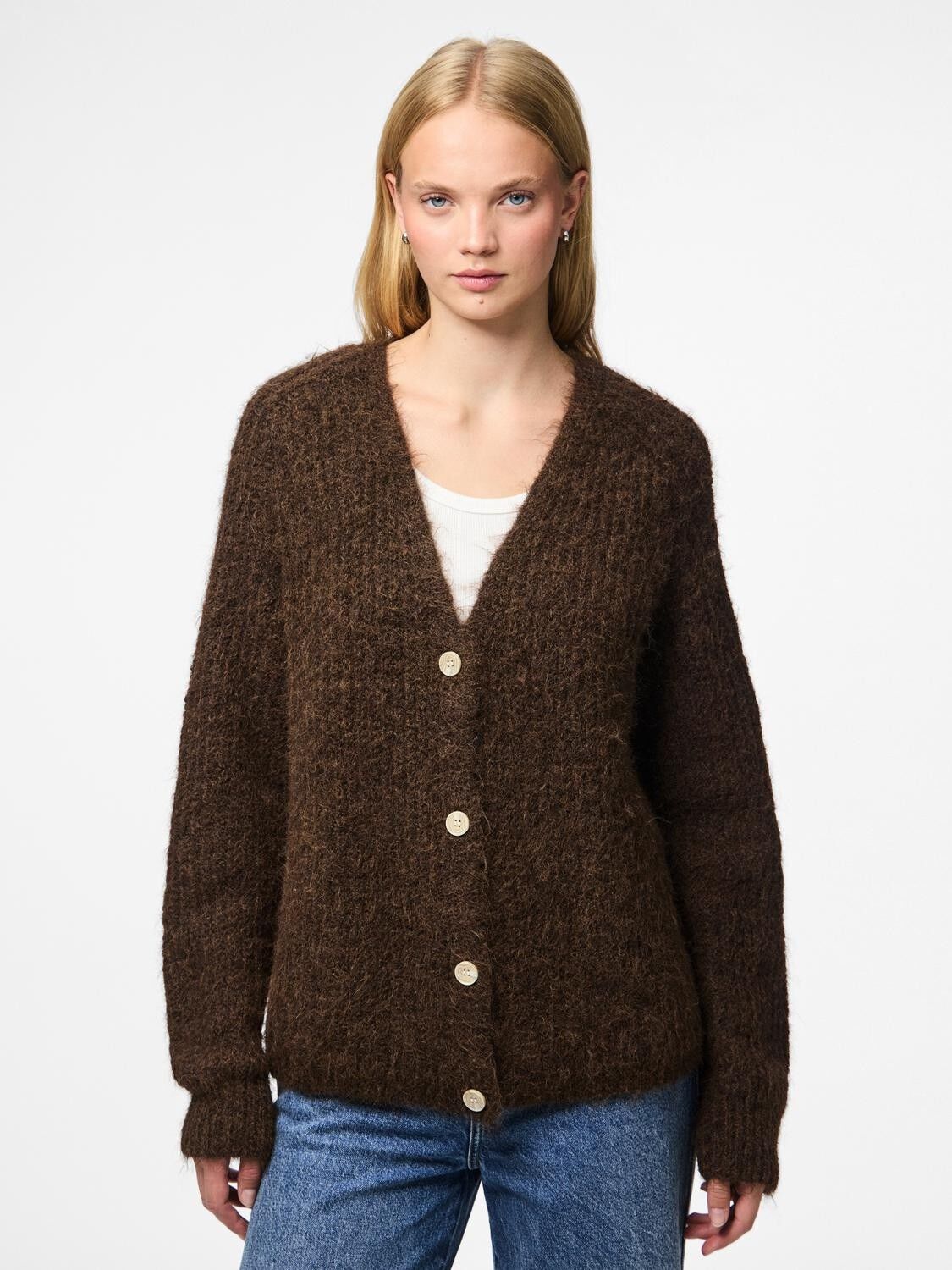 Pccleo Ls V-Neck Knit Cardigan Noos Bc