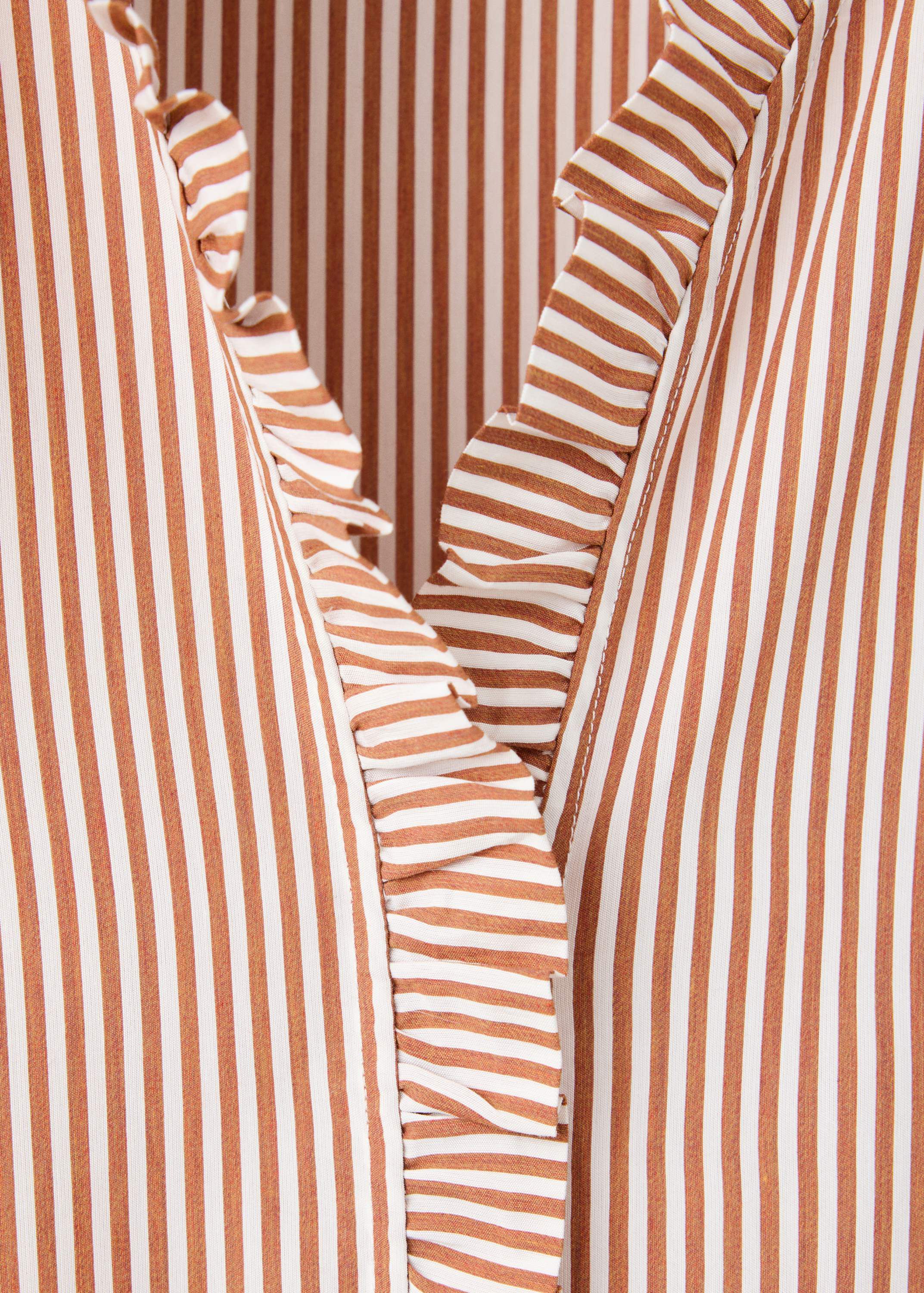 Striped blouse with frill detail