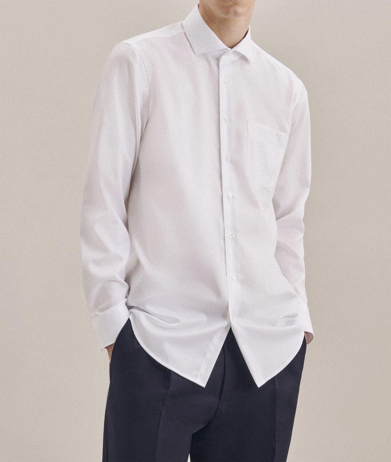 Business Shirt Regular fit Long sleeve Kent-Collar Uni