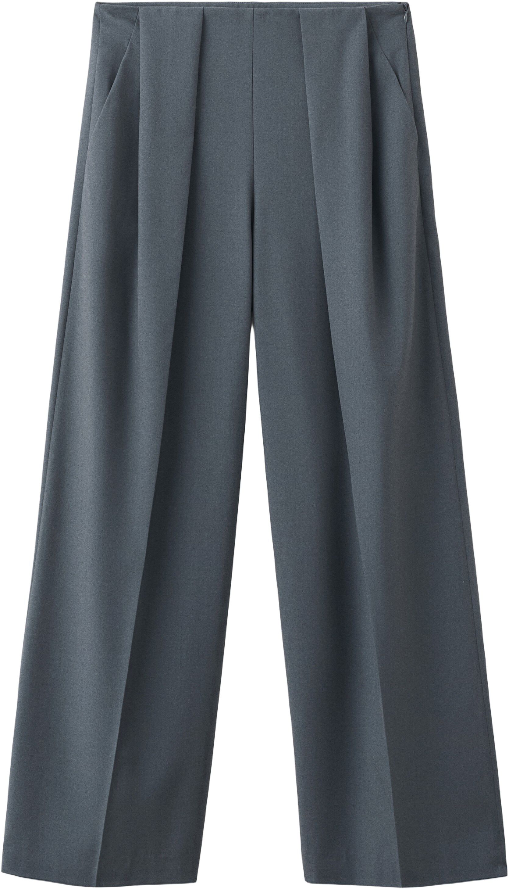 Straight-fit pleated trousers
