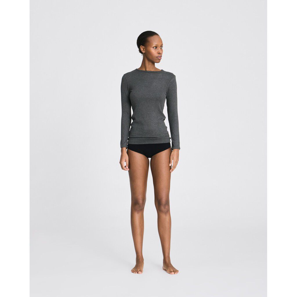 Linda L/S Viscose Stretchable Top 2x2 Rib