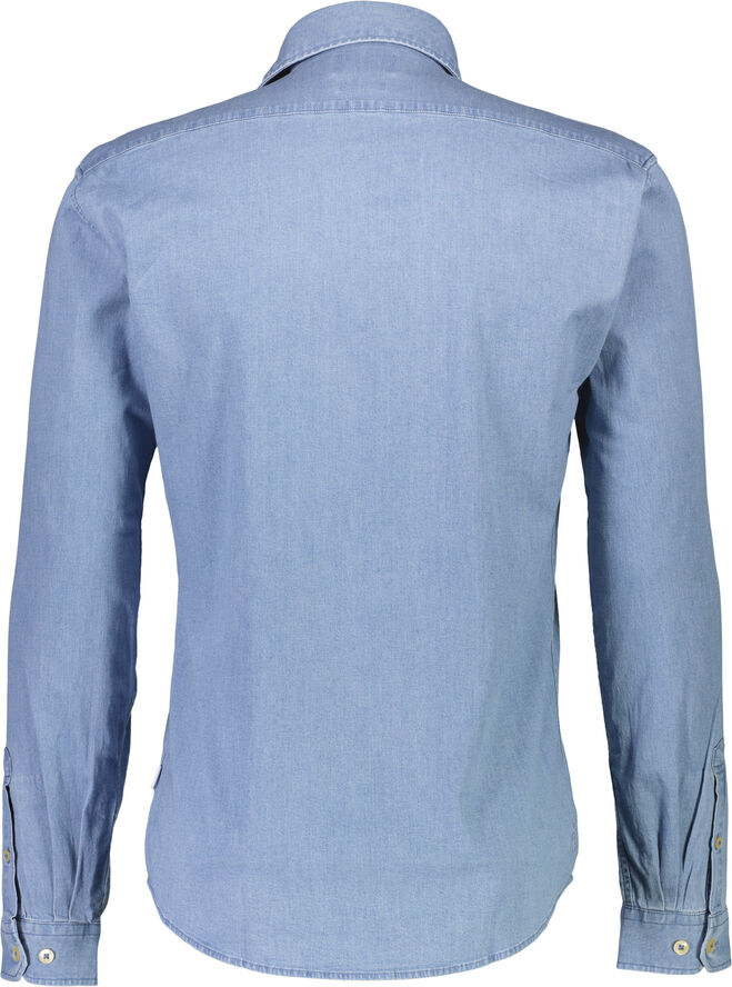 Soft indigo stretch shirt L/S