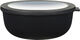 Skål m lock Cirqula 1250 black
