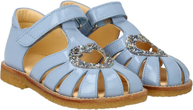 Hjertesandal med glitter hjerte
