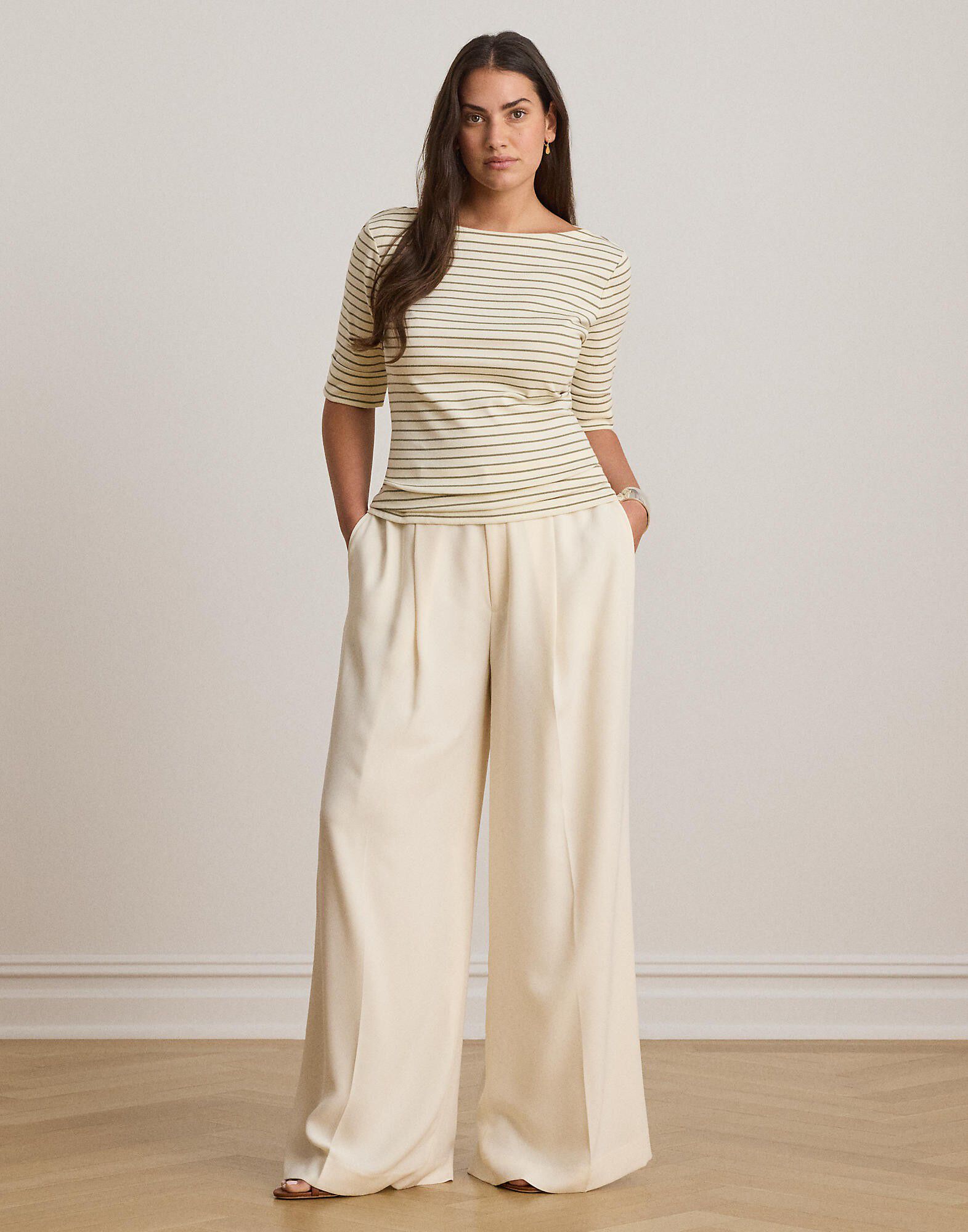 REFINED STR 1X1 RIB-KNT-T-SHIRT