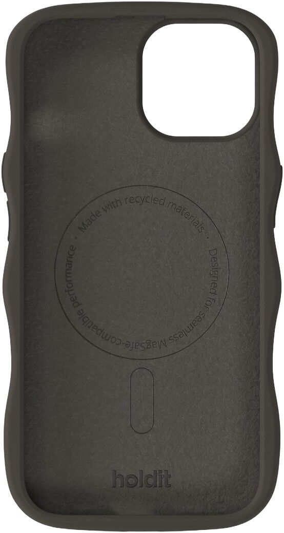 Wavy Silicone MagSafe Cpt IPH17e/16e/15/14/13 Charcoal