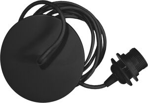 Rosette Black Ø 14cm, L: 2,1m