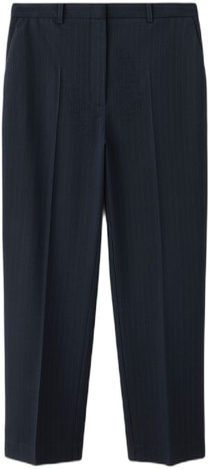 Chalk-stripe straight trousers
