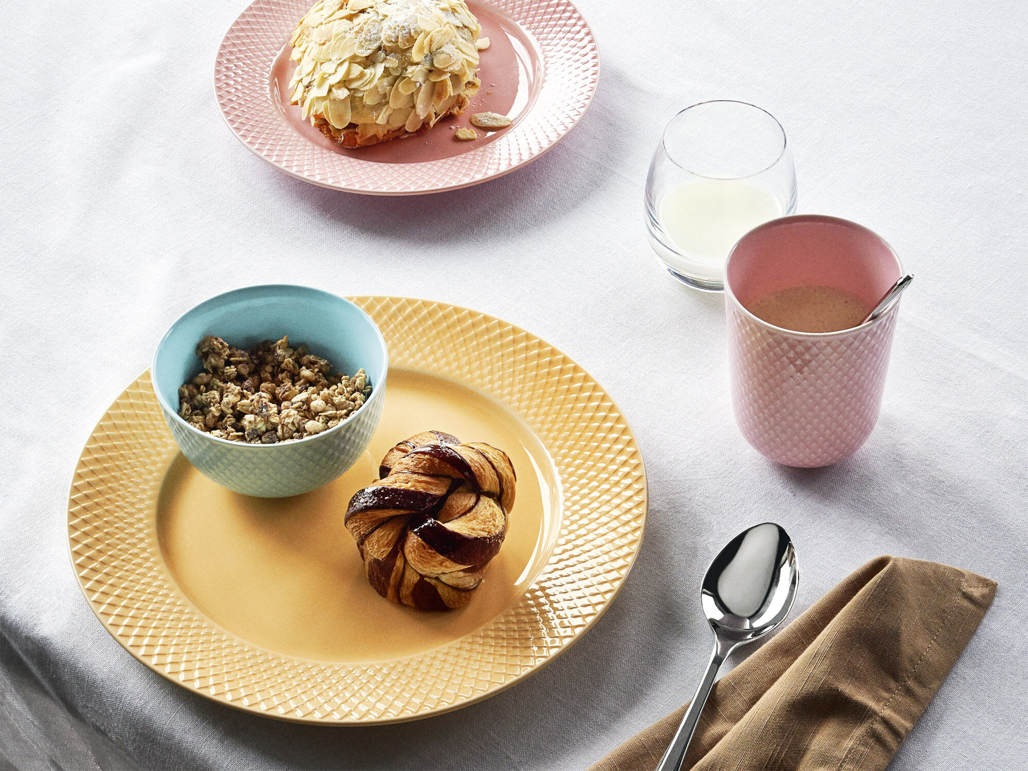 Rhombe Sk&aring;l &Oslash;11 cm turkis porcel&aelig;n