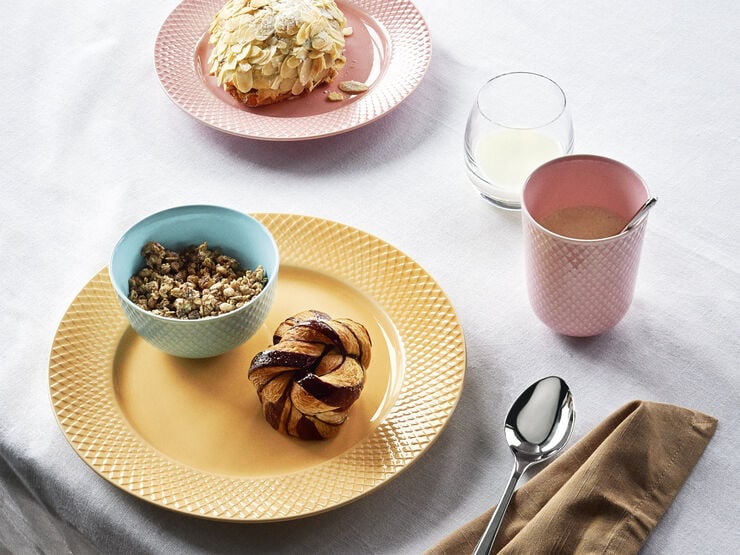 Rhombe Skål Ø11 cm turkis porcelæn