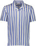 Cot/lin striped resort S/S