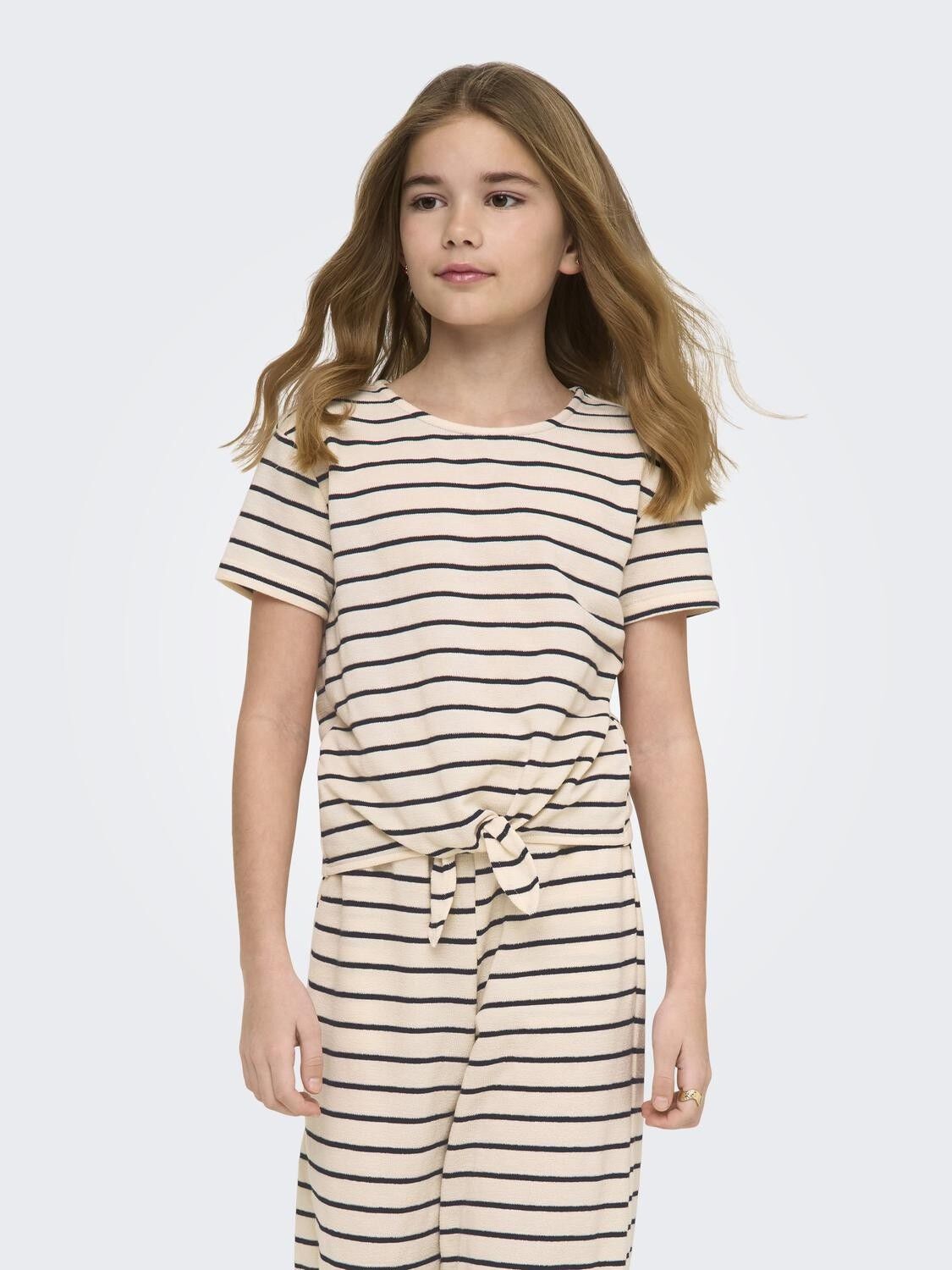 Kogjana Ss Striped Knot Top Jrs