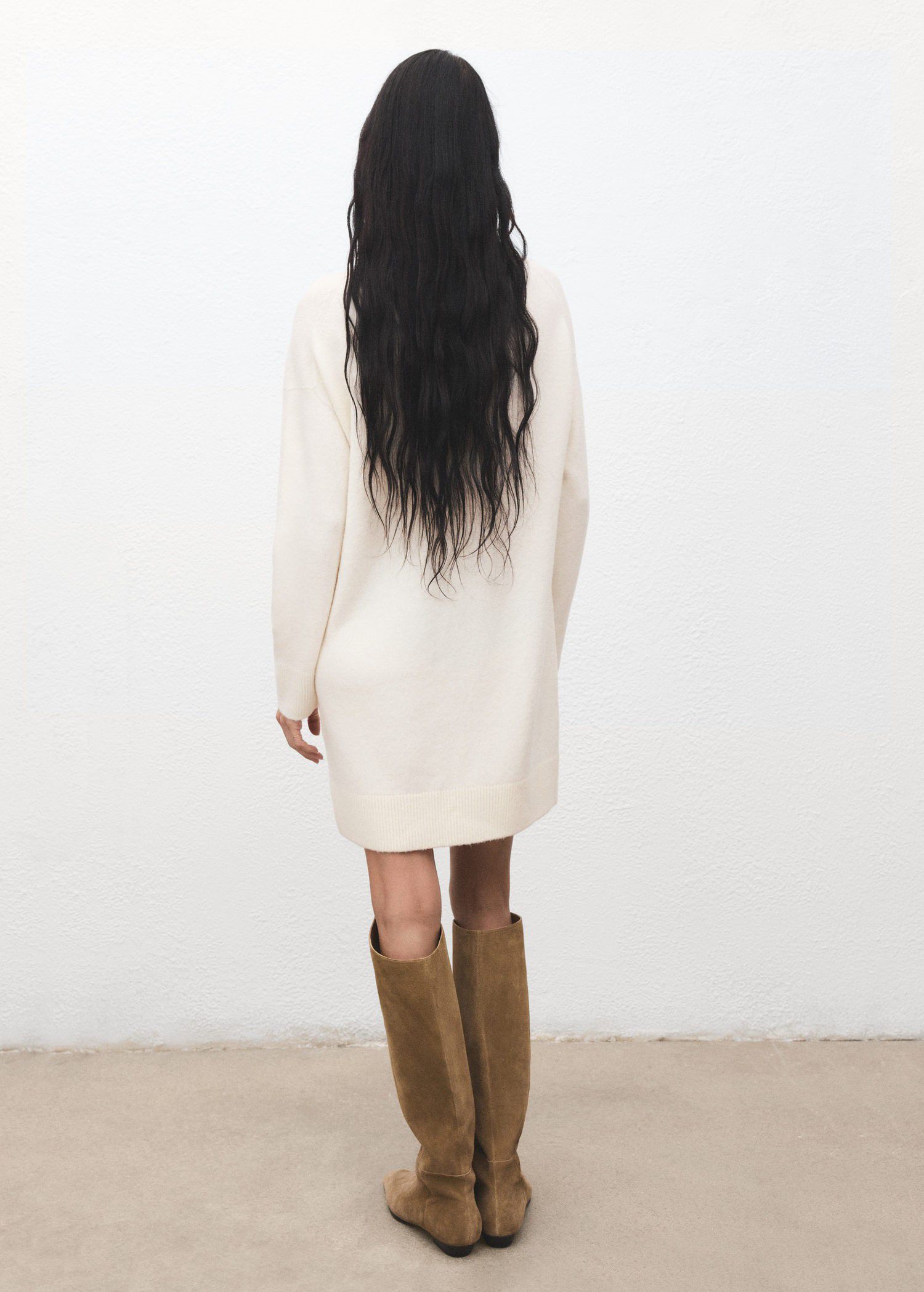 Knitted turtleneck dress