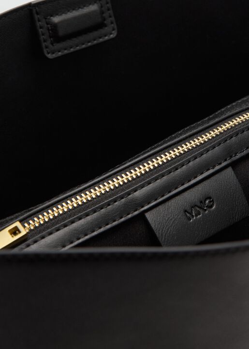 Shopper bag with metallic detail