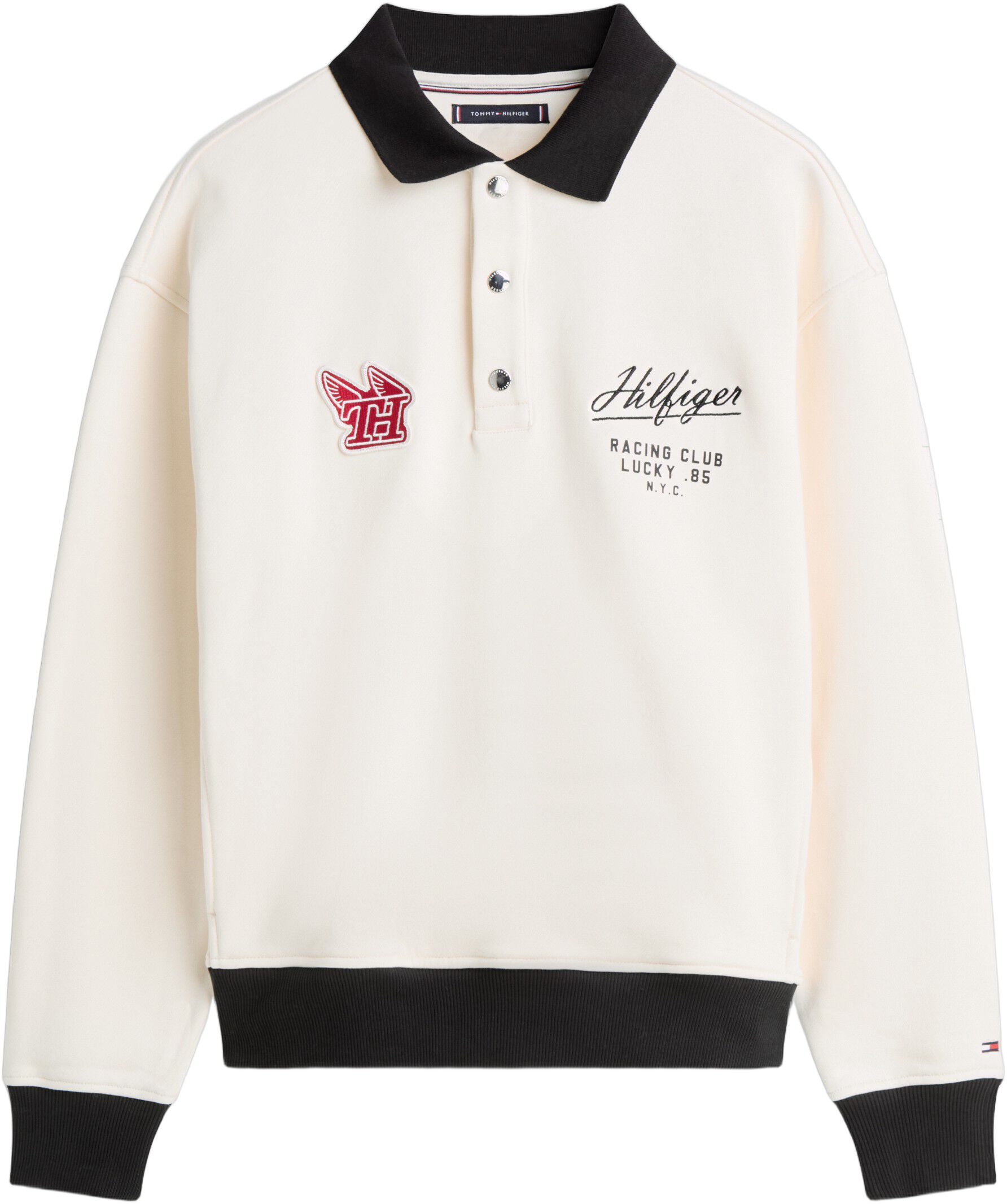 Logo Appliqu&eacute; Rugby Collar Sweatshirt