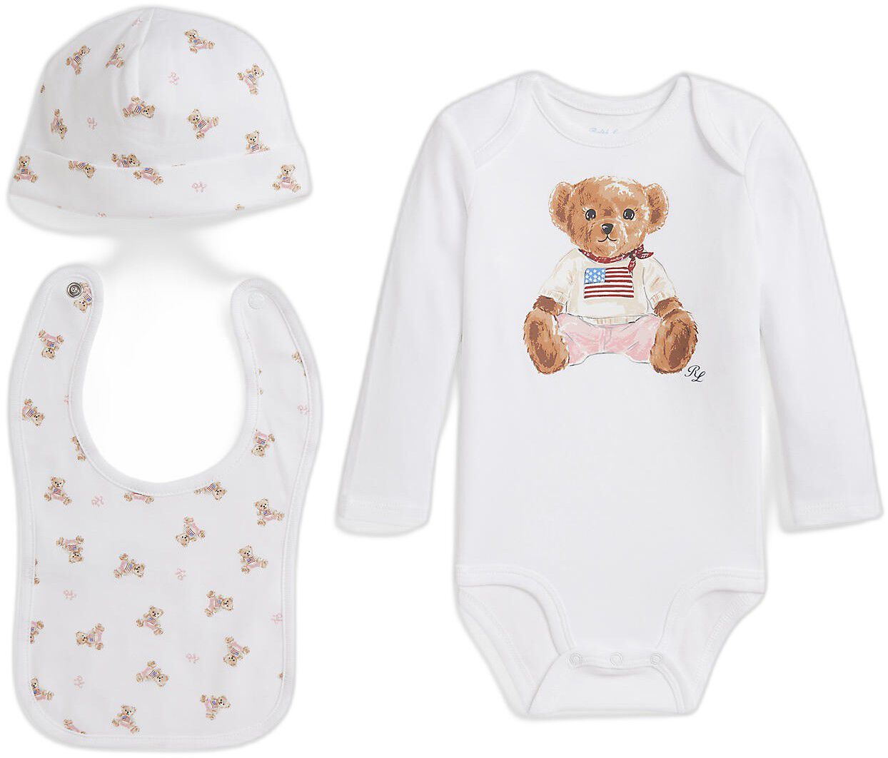 Polo Bear Cotton 3-Piece Gift Set