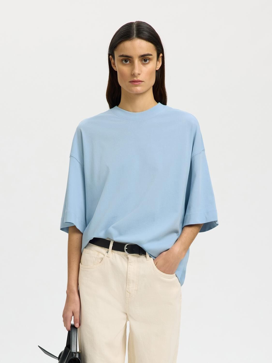 SLFCOLWOMAN 2/4 OVERSIZED TEE NOOS