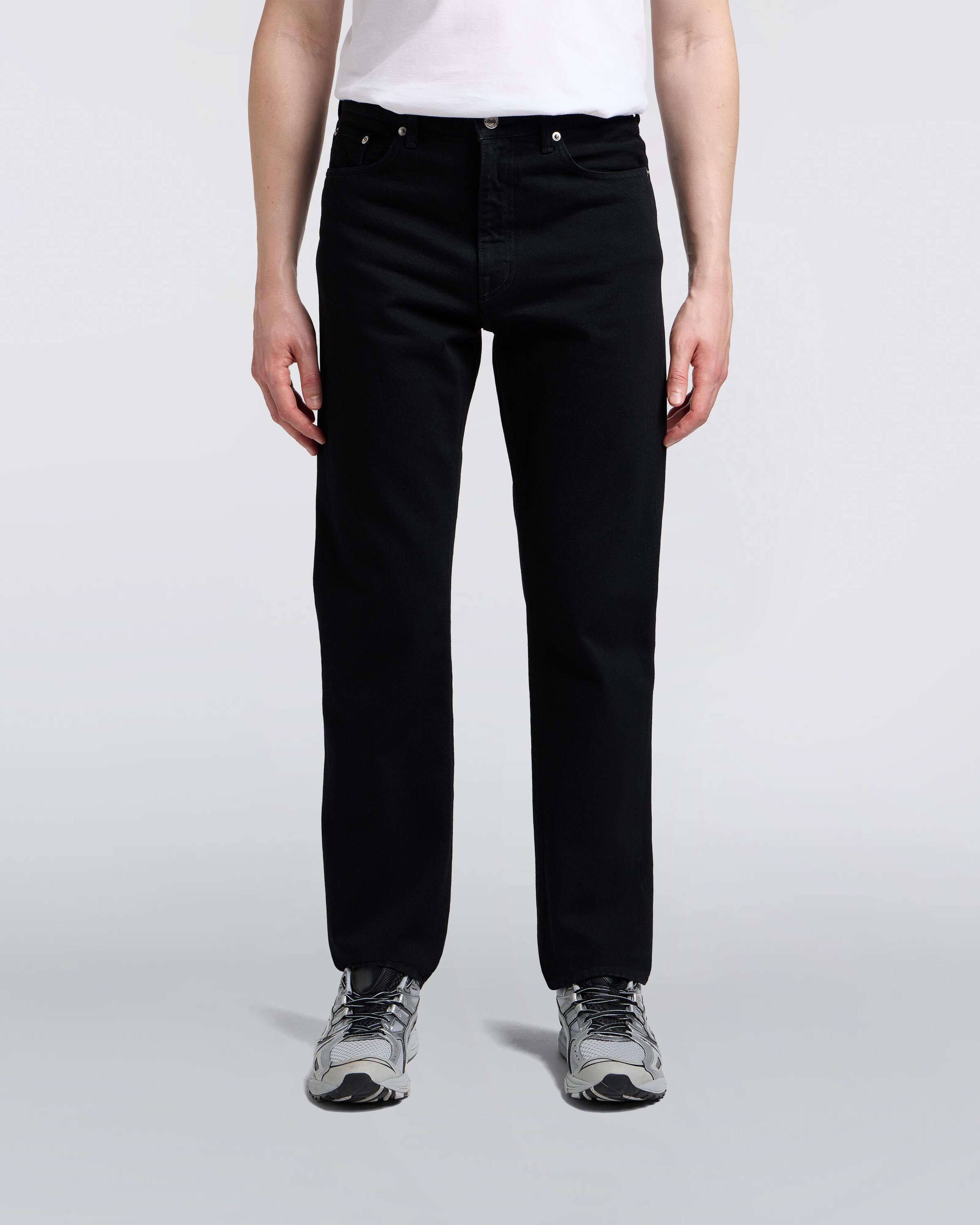 Regular Straight Jeans - Black - Unwashed