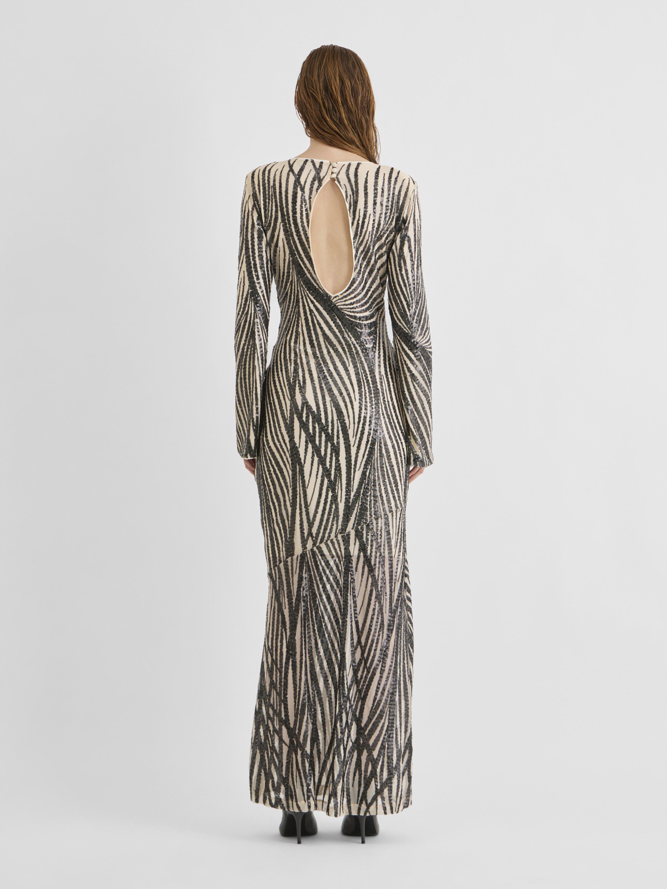 Rouleona L/S O-Neck Maxi Dress/Ev/Pf