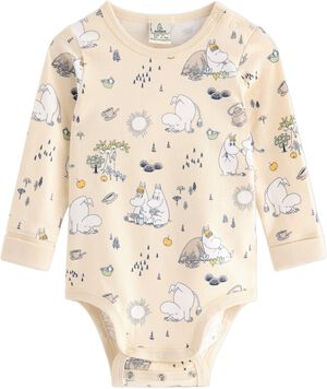 Long-sleeved bodysuit in soft cotto