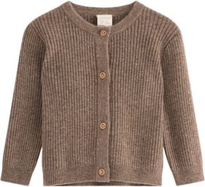 Soft rib-knit cardigan in merino wo