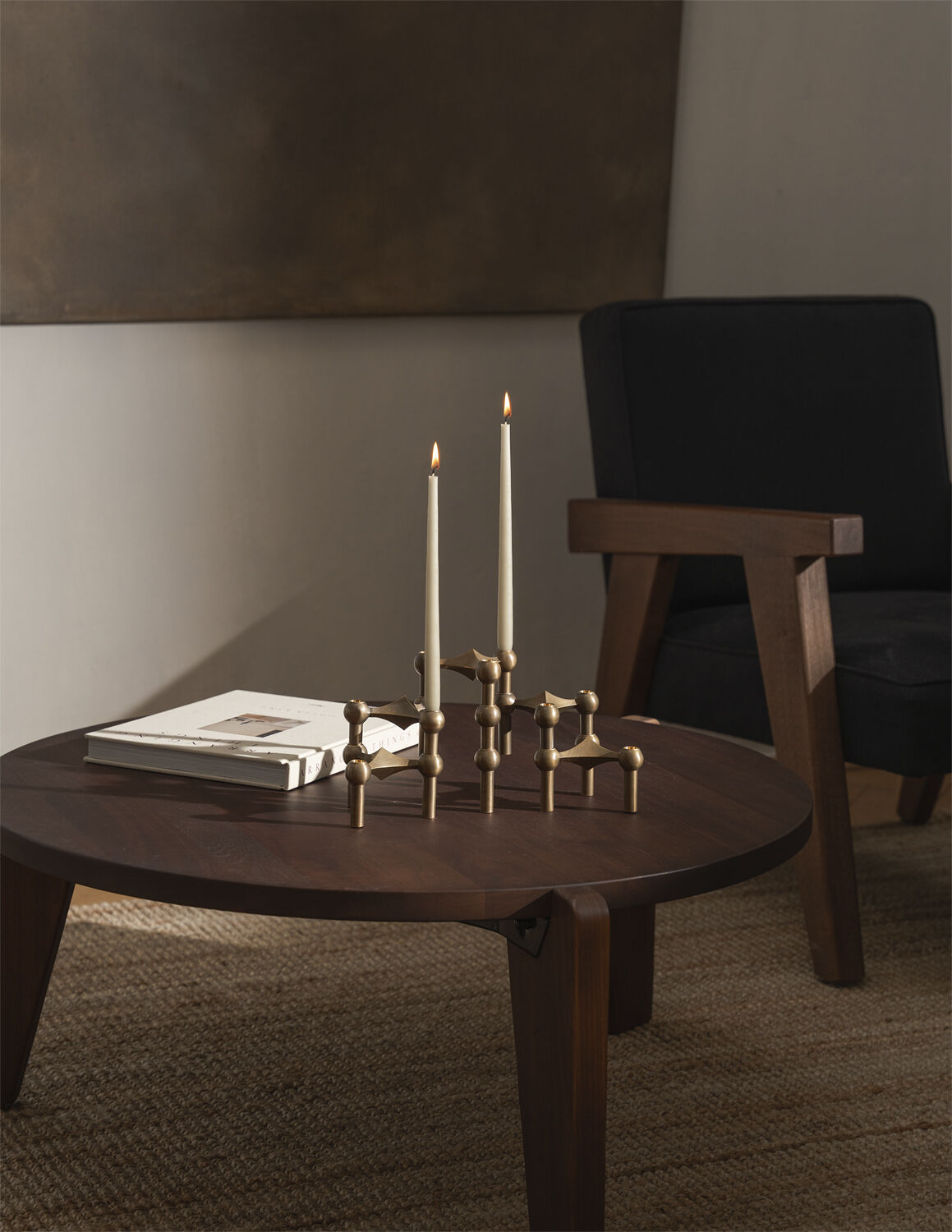 STOFF Nagel candle holder/stage - bronzed brass/bronzeret me